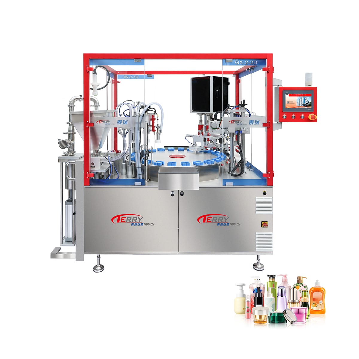 TR-GX-2-2D Rotary Integrated Cosmetic Filling and Capping Machine
