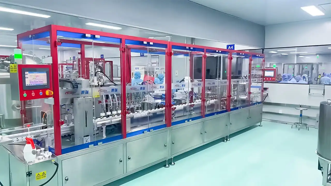 Fully automatic lotion cream filling lines, automatic bottle loading unloading machine (2)
