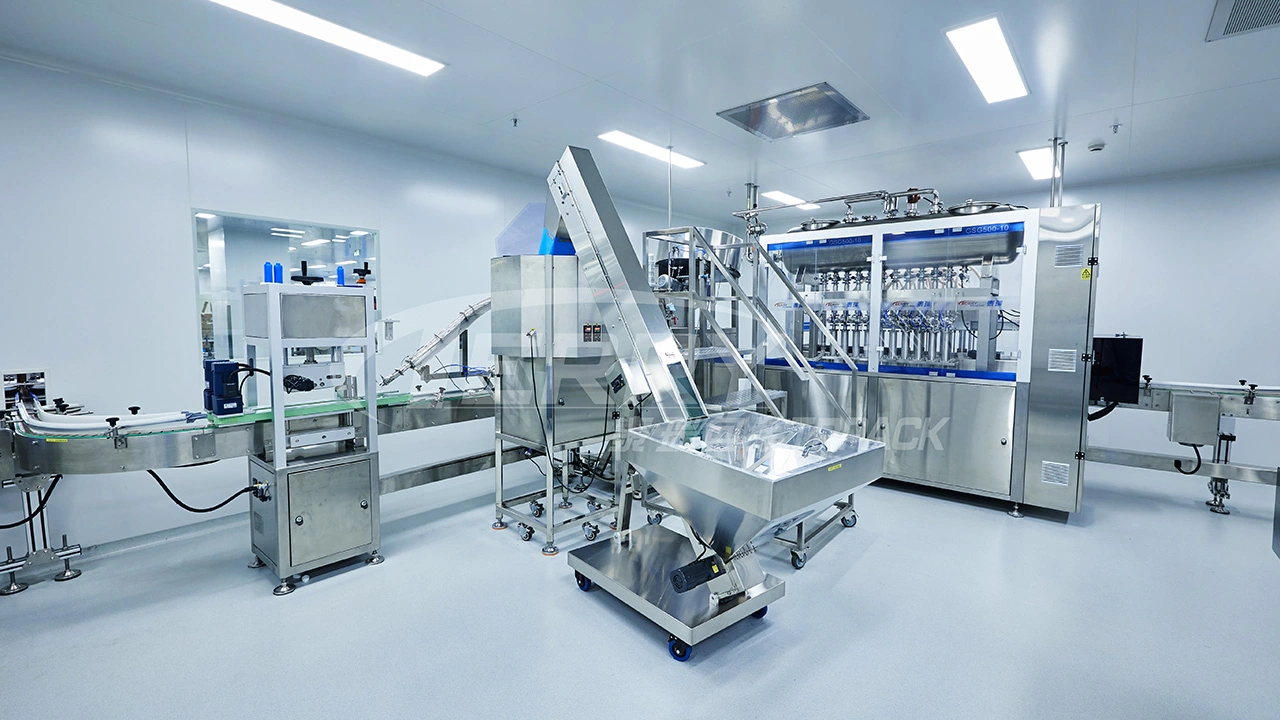 Automatic Bottle Sorting Machine, In-Line Blowing And Suction Machine, Ten-Head Continuous Filling Machine, Bottle Sorting And Butterfly Cap Capping Machine Project Site (1)