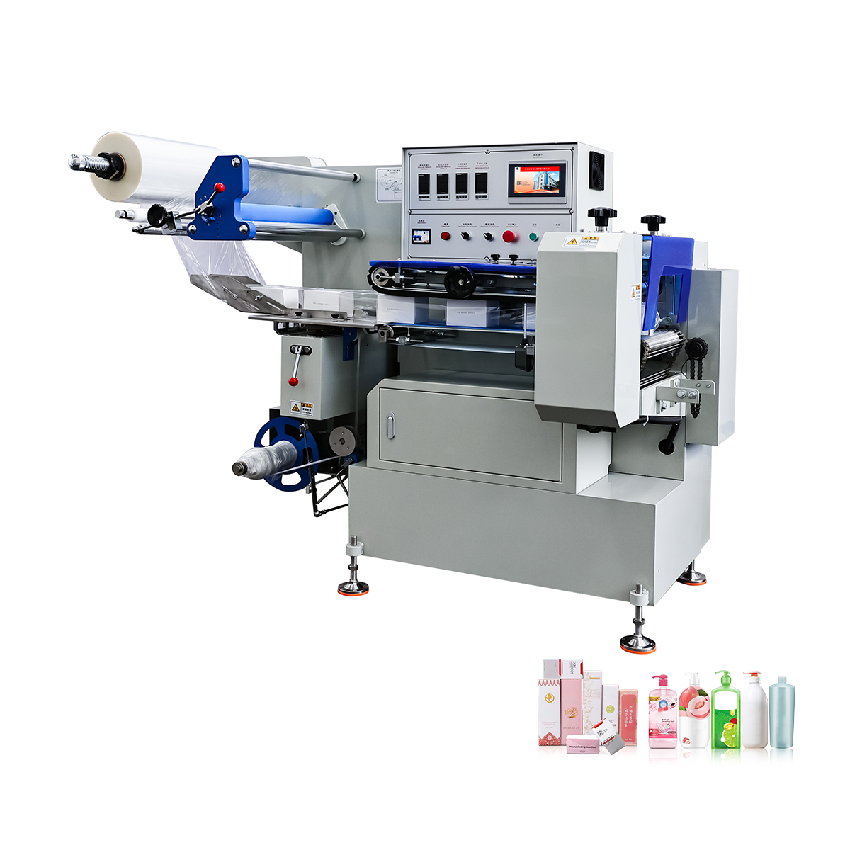 TRPACK Horizontal Seal Wrapping Machine with Heat Shrinking Tunnel