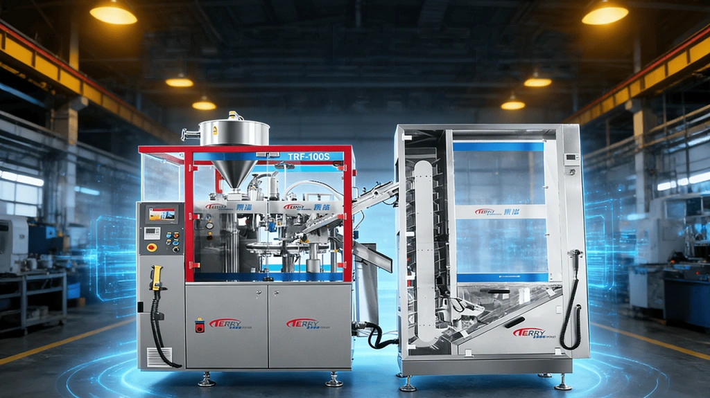 The TRPACK TRF-100 Fully Automatic Tube Filling and Sealing Machine